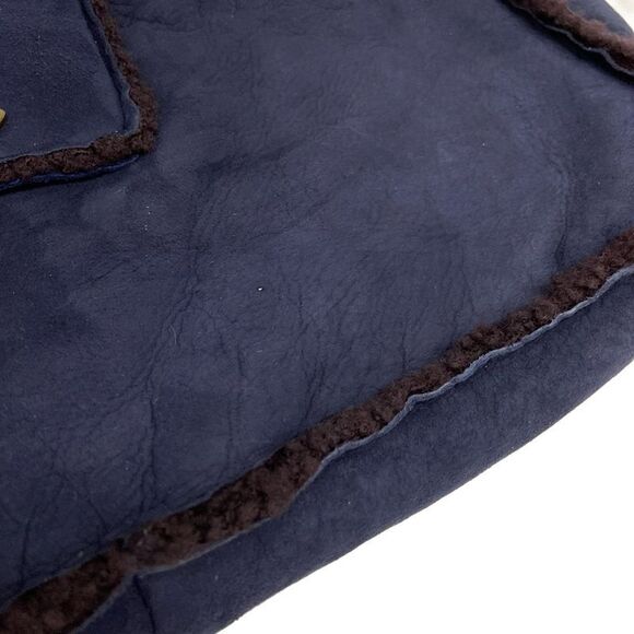 Chanel Handbag - A11746 Dark Navy And Dark Brown Vintage Gold Hardware Mouton - Picture 13 of 15